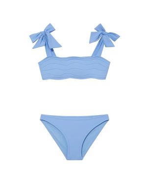 Moeva Tia Kids Bikini Set With Bow Strap Detail - Blue