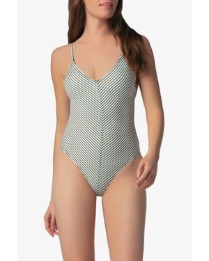 Helen Jon Mitered One-Piece - Blue