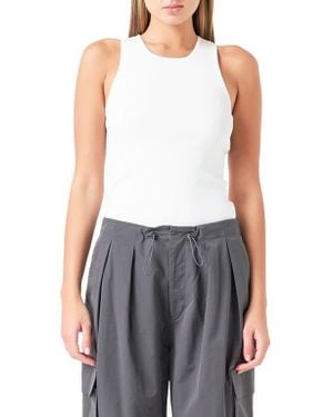 Grey Lab Racerback Rib Sweater Tank - Gray