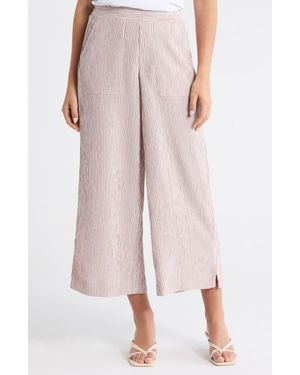 Bobeau Stripe Wide Leg Pants - Pink