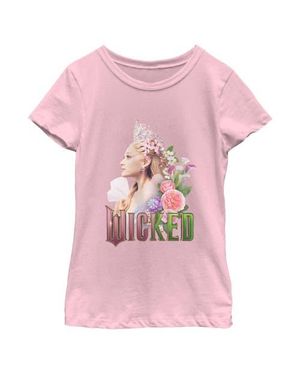 Wicked: For Good Girls' Glinda Side Profile Pose T-Shirt - Pink