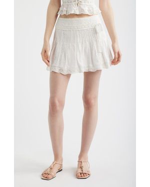 LoveShackFancy Solena Lace Miniskirt - White