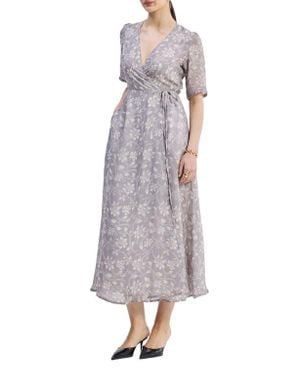 REISTOR Maxi Wrap Floral Dress - Multicolor