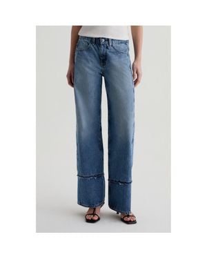 AG Jeans Adria Low Rise Bgy Wide Leg Jeans - Blue