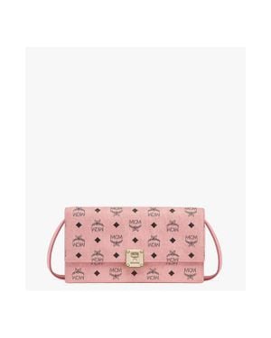 MCM Aren Crossbody Wallet - Pink