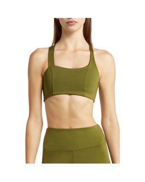 Solely Fit Crisscross Contour Sports Bra - Green