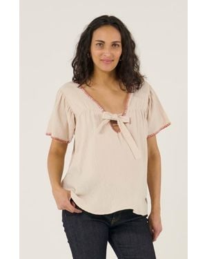 Cache Coeur Maternity And Nursing Blouse Soraya - Natural