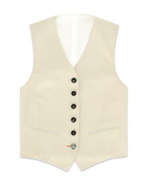 Fortela Demi Satin Vest - Natural