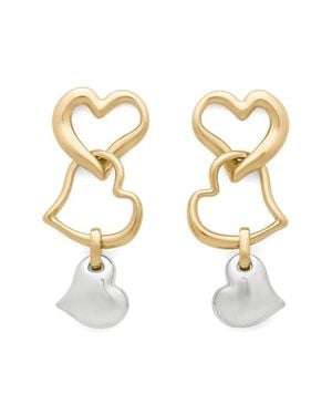 Kate Spade Heart Linear Drop Earrings - Metallic
