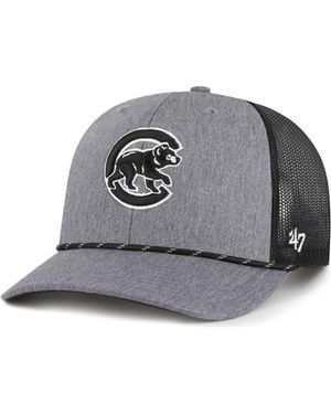 '47 Chicago Cubs Carbon Rope Trucker Adjustable Hat - Gray