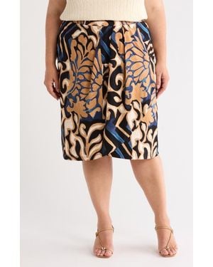 NIC+ZOE Deco Blooms Knit Skirt - Black