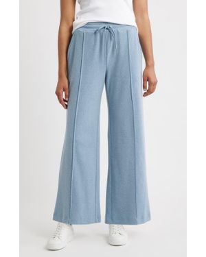 City Blues Seamed Drawstring Lounge Pants - Blue