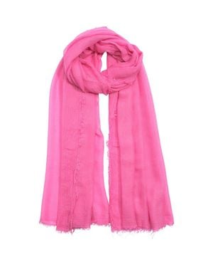 Echo Essential Modal-Silk Blend Crinkle Wrap - Pink