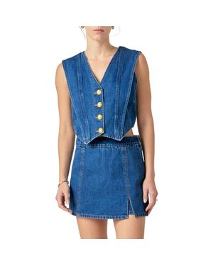 English Factory Denim Vest - Blue