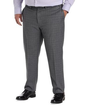 Michael Kors Big & Tall Transitional Check Suit Pants - Gray