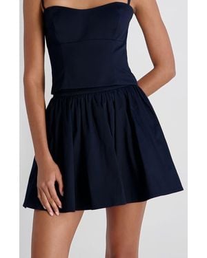 French Connection Stretch Cotton Sateen Miniskirt - Blue
