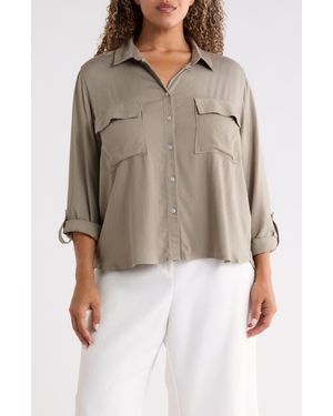 Beach Lunch Lounge Felicity Button-Up Shirt - Natural