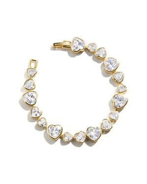 BaubleBar Zadie Heart Tennis Bracelet - Metallic