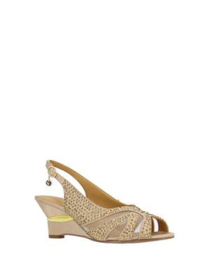 J. Reneé Lovela Slingback Wedge Sandal - Natural