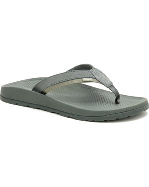 Chaco Lowdown Leather Flip Flop - Gray