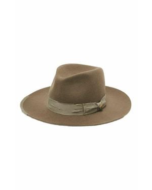 Two Roads Hat Co. Delmar Distressed Felt Fedora - Natural