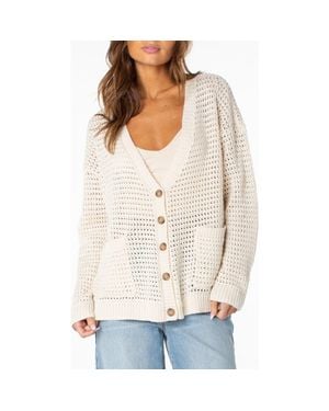 Roxy Tamarindo Open Stitch Cardigan - White
