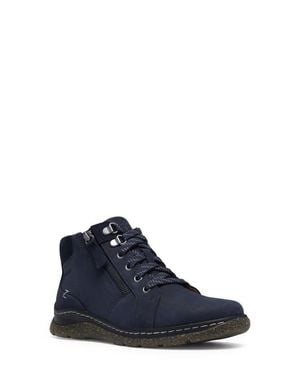 Clarks Orlene Top Waterproof Leather Boot - Blue