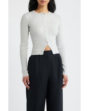 Princess Polly Suzu Rib Cardigan - White