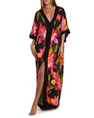 Sunshine 79 Floressence Cover-Up Caftan - Red