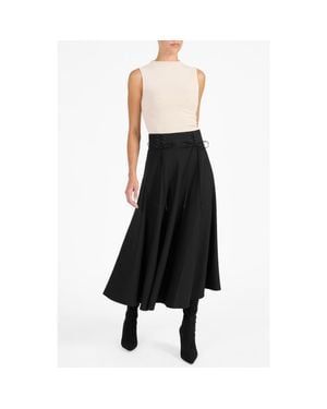 Santorelli Aster Full Midi Skirt - Black