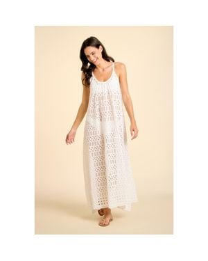 Sitano Dunmore Eyelet Tank Cover-Up - Natural