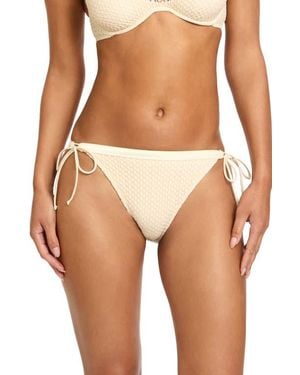 Robin Piccone Fishnet Side Tie Bikini Bottoms - Multicolor