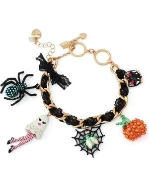 Betsey Johnson Halloween Charm Toggle Bracelet - Metallic