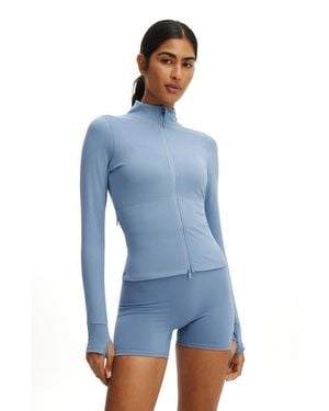 Cotton On Active Ultra Soft Zip Through Jacket - Blue