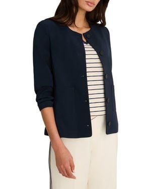 NIC+ZOE Collarless Jacket - Blue