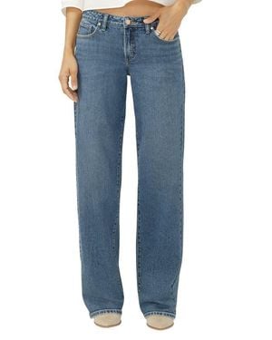 Silver Jeans Co. Loose & Low Baggy Fit Jeans - Blue