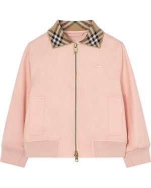 Burberry Girls' Cotton Hayfield Harrington Jacket - Pink
