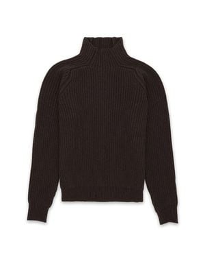 Fortela Leona High Neck Wool And Cashmere Sweater - Black