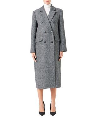 Endless Rose Herringbone Notch Lapel Blazer - Gray