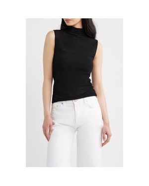 Rag & Bone Mira Mock Neck Tank - Black