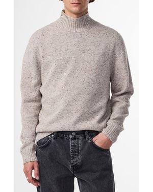 NN07 Aksel 6697 Wool Blend Mock Neck Sweater - Gray