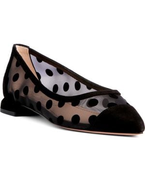 Beautiisoles Blake Pointed Cap Toe Flat - Black