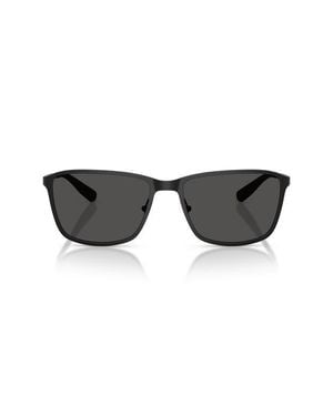 Brooks Brothers 57Mm Rectangular Sunglasses - Black
