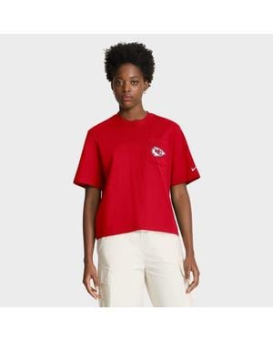 Nike Kansas City Chiefs Rewind Pocket Boxy T-Shirt - Red