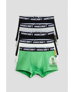 H&M 5-Pack Cotton Boxer Briefs - Green