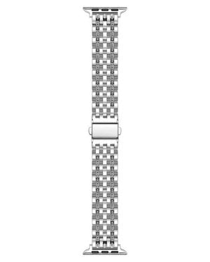 The Posh Tech Remy Rhinestone & Stainless Steel Apple Watch Watchband - Metallic
