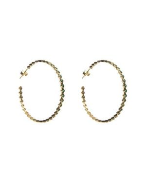 Argento Vivo Sterling Silver Princess Cut Cubic Zirconia Hoop Earrings - Metallic