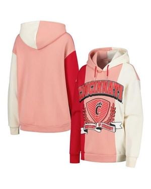 Gameday Couture Cincinnati Bearcats Hall Of Fame Colorblock Pullover Hoodie - Pink