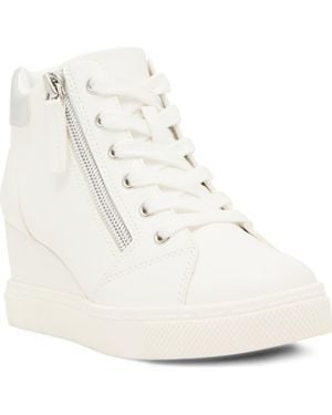 Steve Madden Kids' Jatomic Wedge High Top Sneaker - White