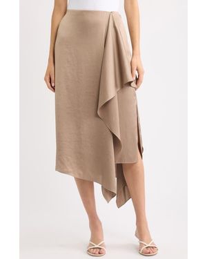 Theory Convertible Satin Skirt - Brown